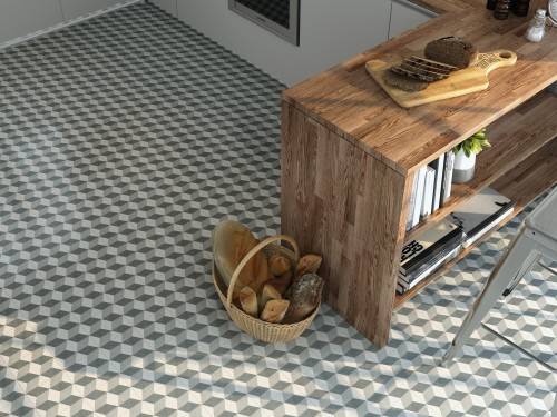 Carrelage Sol Effet Carreaux de Ciment 15x15 Antidérapant R10 Flora Brina InstaHouse FIORELLA Carmen sol cuisine