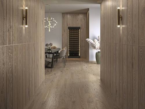 Carrelage Effet Bois Imitation Parquet 20x120 Howlite InstaHouse TRIANA APE Cannelle Sol salle à manger