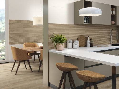 Carrelage Mur Effet Bois Santal Relief 20x60 Fauvette InstaHouse ORSAY APE mur cuisine