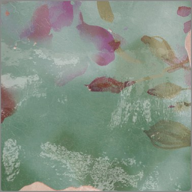 Carrelage faïence mur imitation zellige motif floral brillant carré 13x13 turquoise Kasbah InstaHouse Carmen Souk