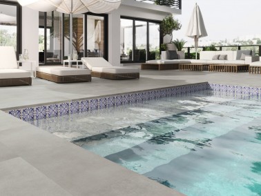 Carrelage Sol Aspect Ciment 60x120 Antidérapant R11 Glissance ABC Liège InstaHouse WORK APE Cendre Sol piscine terrasse