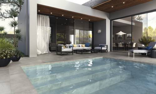 Carrelage Sol Aspect Ciment 60x120 Antidérapant R11 Glissance ABC Liège InstaHouse WORK APE Cendre Sol terrasse extérieure