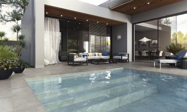 Carrelage Sol Aspect Ciment 60x120 Antidérapant R11 Glissance ABC Liège InstaHouse WORK APE Cendre Sol terrasse extérieure