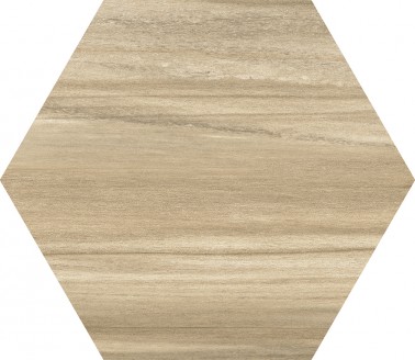 Carrelage Sol / Mur Aspect Bois Hexagone 21x18,2 Antidérap. R10 Liège InstaHouse WORK APE Bois naturel