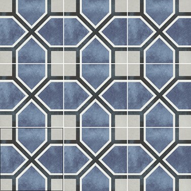 Carrelage Sol / Mur Effet Carreaux de Ciment 15x15 R10 Antigua Inca InstaHouse Carmen Fleur compo