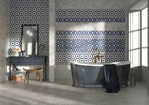 Carrelage Sol / Mur Effet Carreaux de Ciment 15x15 R10 Antigua Tolède InstaHouse Carmen FLEUR mur salle de bain