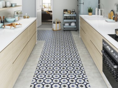 Carrelage Sol / Mur Effet Carreaux de Ciment 15x15 R10 Antigua Séville InstaHouse Carmen Fleur sol cuisine