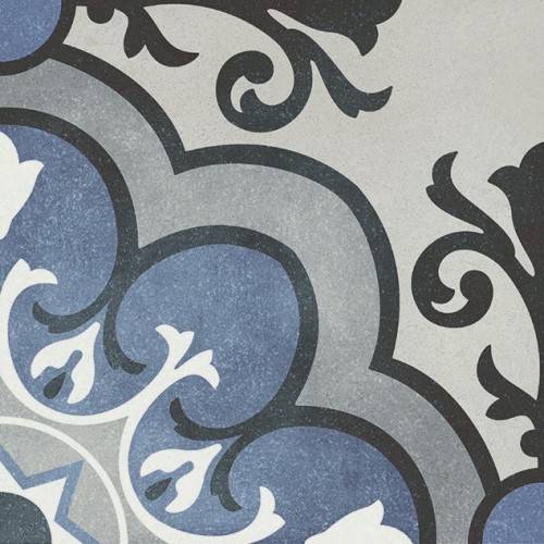 Carrelage grès cérame antidérapant effet carreau de ciment ancien 15 x 15 motif floral collection Fleur InstaHouse