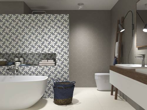 Carrelage Sol Effet Carreaux de Ciment 15x15 Antidérapant R10 Flora Gina InstaHouse Fiorella Carmen mur salle de bain