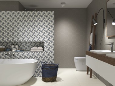 Carrelage Sol Effet Carreaux de Ciment 15x15 Antidérapant R10 Flora Gina InstaHouse Fiorella Carmen mur salle de bain