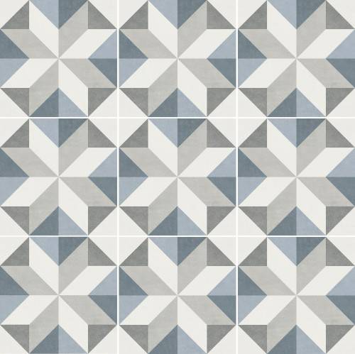 Carrelage Sol Effet Carreaux de Ciment 15x15 Antidérapant R10 Flora Gina InstaHouse Fiorella Carmen compo