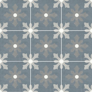 Carrelage Sol Effet Carreaux de Ciment 15x15 Antidérapant R10 Flora Dania compo