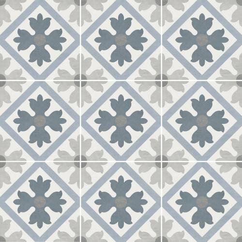 Carrelage Sol Effet Carreaux de Ciment 15x15 Antidérapant R10 Flora Martia InstaHouse FIORELLA Carmen Motif fleurs compo
