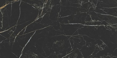 Carrelage Sol / Mur Imitation Marbre Noir Grand format 60x120 Grain Poli Effet Miroir Spiciféra Night Lux APE