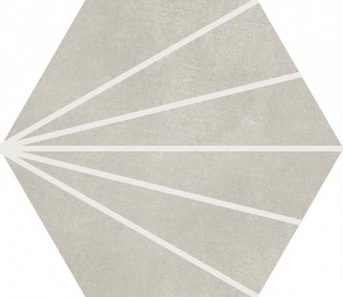 Carrelage sol et mur imitation tomette ciment. Hexagone 23x26 gris Haliméda InstaHouse APE Macba