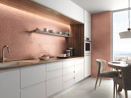 Carrelage effet ciment, finition satiné format 25 x 75 léger relief Collection Esper chez InstaHouse.fr Crédence cuisine