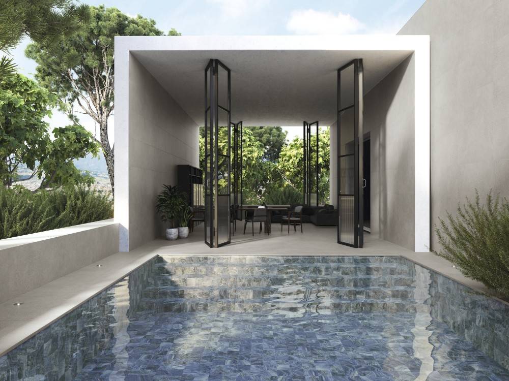 Carrelage Sol Effet Pierre 15x15 Antidérapant R10 Aventurine Fond sol piscine