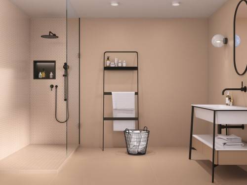Carrelage Sur Trame Coloré Terracotta Effet Mosaïque 30x30 Vivaldi InstaHouse FOUR SEASONS APE bac de douche receveur