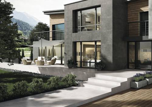 InstaHouse carrelage terrasse zen effet ciment finition lapatto 60 x 60 couleur  Zen InstaHouse WABI SABI APEblanc