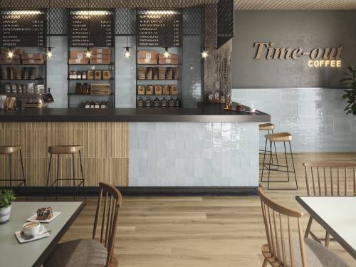 InstaHouse carrelage comptoir bar effet bois 40 x 120 couleur miel collection Mercantour