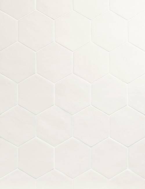 InstaHouse carrelage hexagonal 10 x 11 couleur blanc collection Sittelle compo