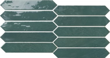 InstaHouse carrelage faïence navette finition brillant couleur vert Collection Sittelle compo