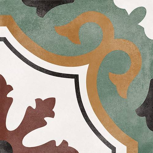 carrelage sol grès cérame effet carreaux de ciment mix couleur 15 x 15 Collection Azulejos InstaHouse Carmen Floriane