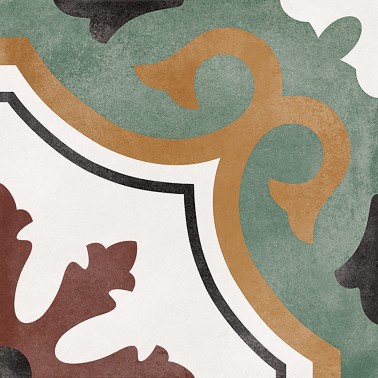 carrelage sol grès cérame effet carreaux de ciment mix couleur 15 x 15 Collection Azulejos InstaHouse Carmen Floriane