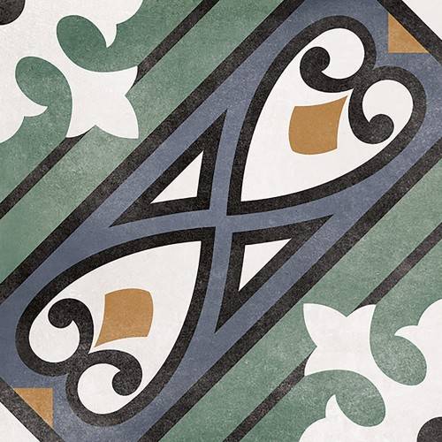 InstaHouse carrelage sol grès cérame effet carreaux de ciment mix couleur 15 x 15 Collection Azulejos