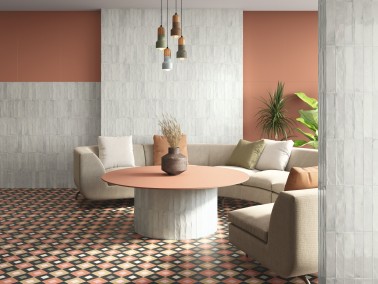 InstaHouse carrelage imitation carreaux de ciment motif damier 15 x 15 Collection Camélia couleur jour Sol salon salle à manger