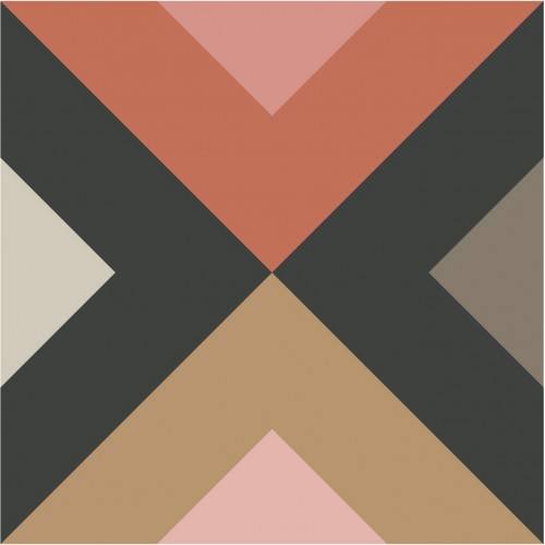 InstaHouse carrelage imitation carreaux de ciment motif damier 15 x 15 Collection Camélia couleur jour