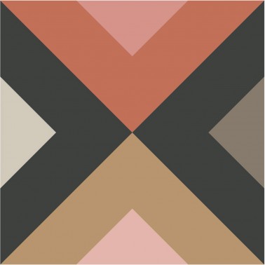 InstaHouse carrelage imitation carreaux de ciment motif damier 15 x 15 Collection Camélia couleur jour