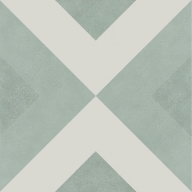 InstaHouse carrelage imitation carreaux de ciment motif croix 15 x 15 couleur eau Collection Mano