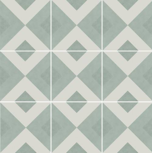 InstaHouse carrelage imitation carreaux de ciment motif croix 15 x 15 couleur eau Collection Mano compo