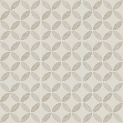 Carrelage grès cérame effet carreaux de ciment ancien couleur ponce 15 x 15 collection Mano InstaHouse compo