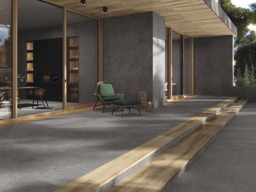 Carrelage Sol Effet Ciment Graphite Antidérapant R11 90x90 Géo InstaHouse AMA APE sol terrasse