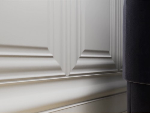 Faïence pâte blanche effet boiseries format 30 x 90 couleur blanc collection Rohan InstaHouse zoom