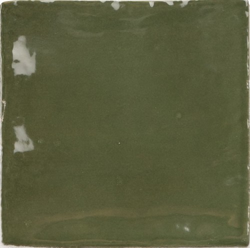 Carrelage faïence brillante couleur vert 10x10 effet zellige Cordoue InstaHouse Carmen Seville