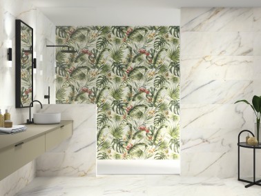 Carrelage Mur Effet Marbre Blanc Mat 40x120 Calacatta InstaHouse APE Mur salle de bain