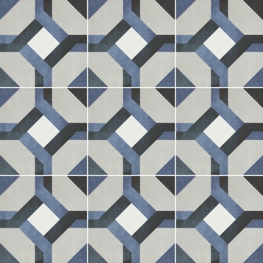 Carrelage Sol / Mur Effet Carreaux de Ciment 15x15 R10 Antigua Tolède InstaHouse Carmen FLEUR compo