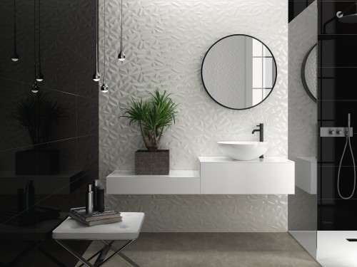 Carrelage Coloré Mur 35x100 Relief Géométrique Slide InstaHouse STUDIO APE mur crédence salle d'eau