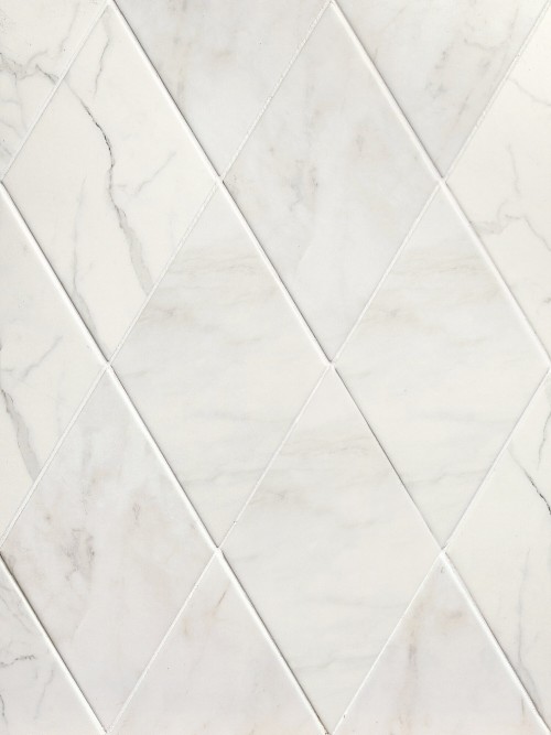 Carrelage Mur Aspect Marbre Losange 15X25,9 Vérone InstaHouse VERONA Carmen Blanc compo