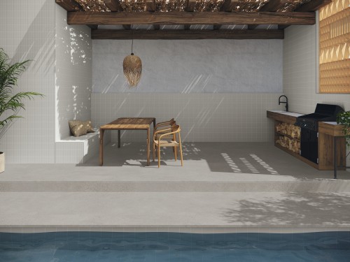 Carrelage Sol Imitation Ciment Antidérapant R12 100x100 Châtillon Châtillon - 6