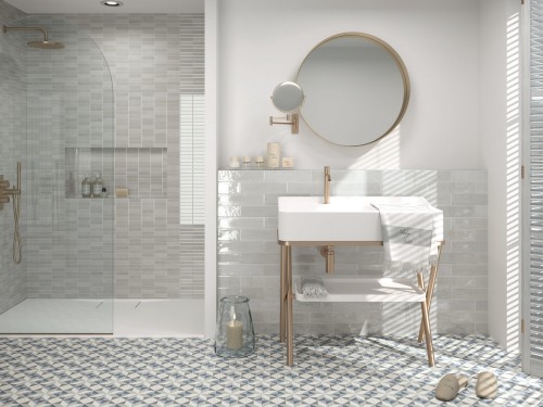 Carrelage Sol Effet Carreaux de Ciment 15x15 Antidérapant R10 Flora Gina InstaHouse Fiorella Carmen compo sol salle d'eau