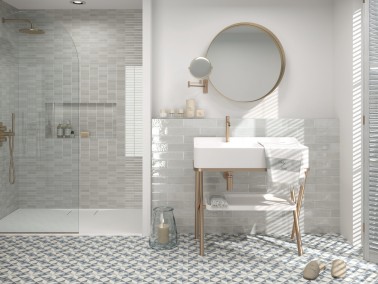 Carrelage Sol Effet Carreaux de Ciment 15x15 Antidérapant R10 Flora Gina InstaHouse Fiorella Carmen compo sol salle d'eau