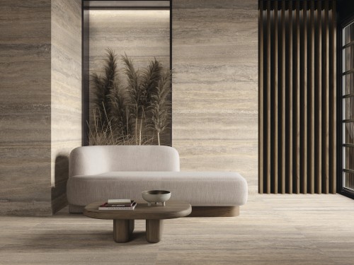 Carrelage Effet Travertin Taupe 60x120 Antidérapant R10 Tivoli InstaHouse TIBUR APE sol salon